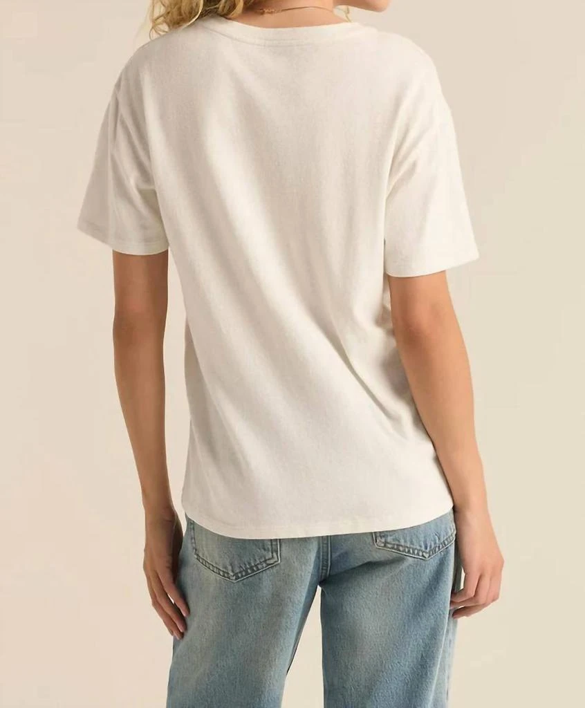 Z Supply Z Supply - COCKTAIL RELAXED EMBROIDERED TEE 2