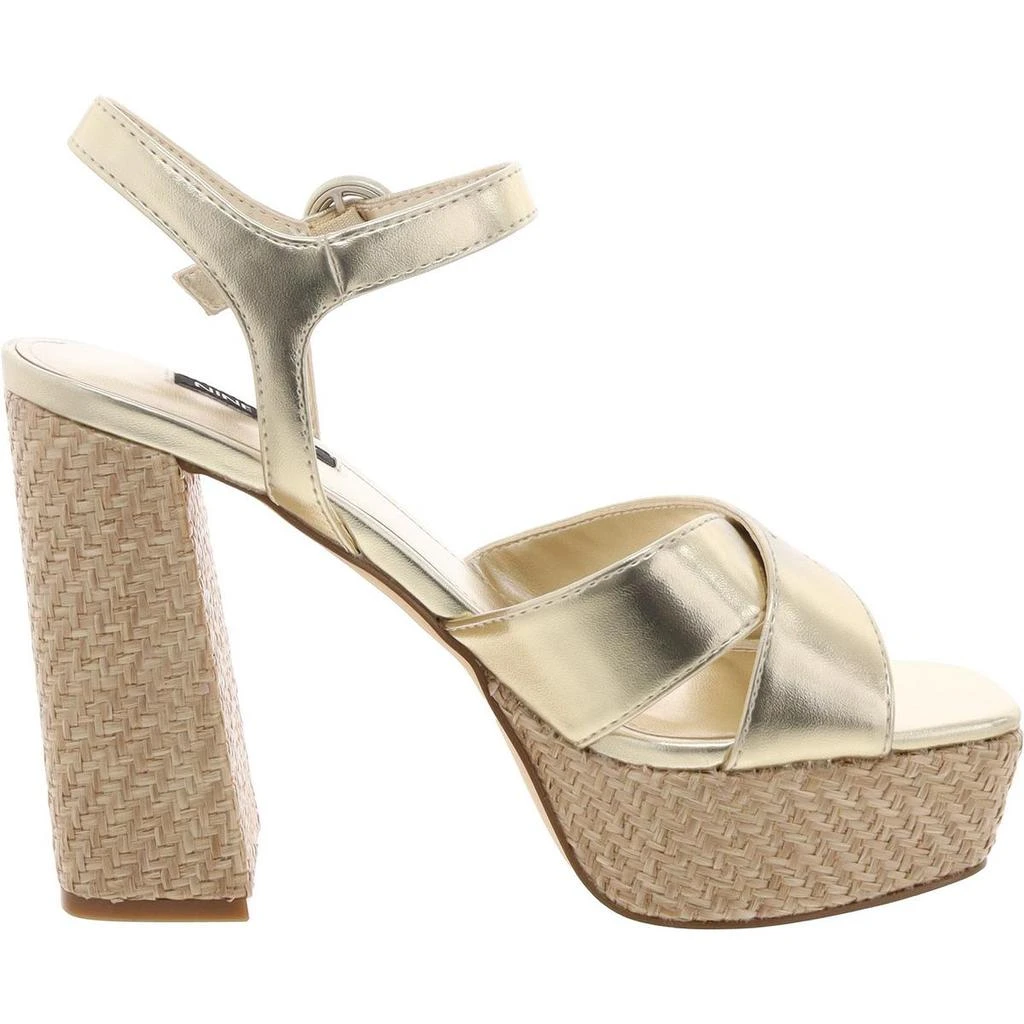 Nine West Womens Buckle Manmade Platform Heels 2