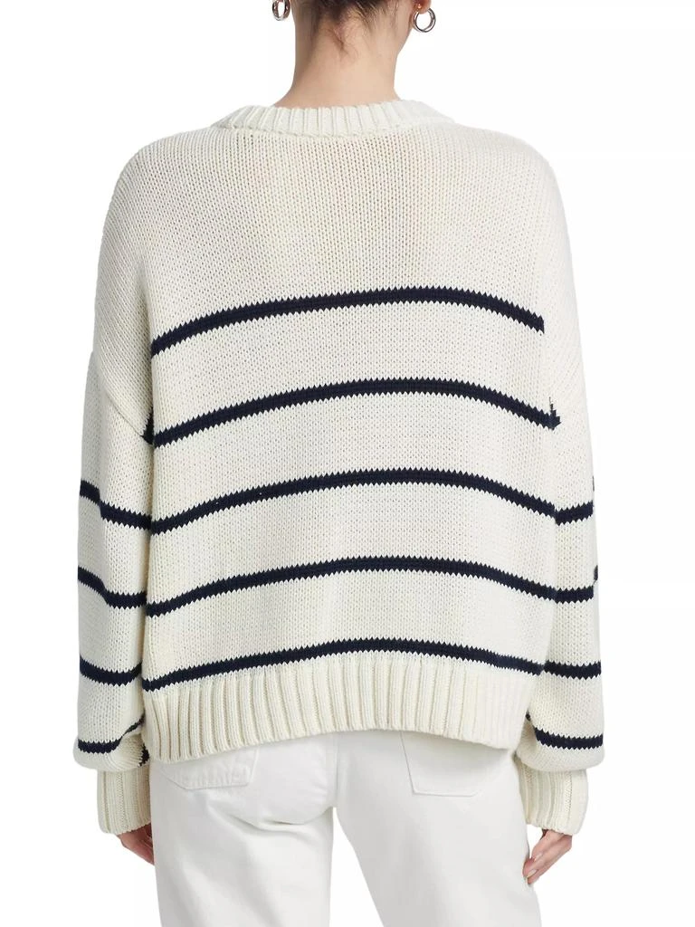 Jenni Kayne Chloe Striped Cotton Crewneck Sweater 5