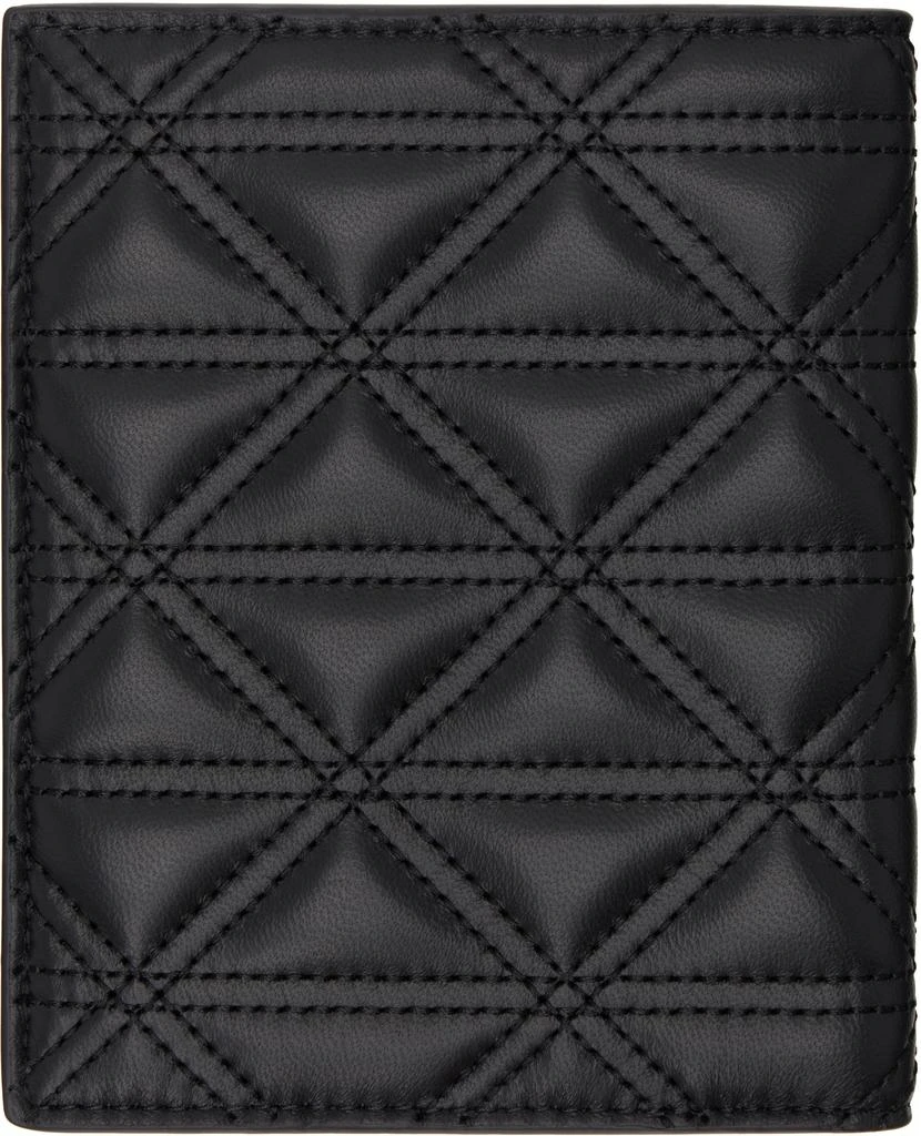 Vivienne Westwood Black Quilted Passport Holder 2