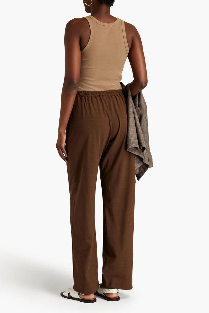 Eskandar Mélange stretch-wool wide-leg pants 3