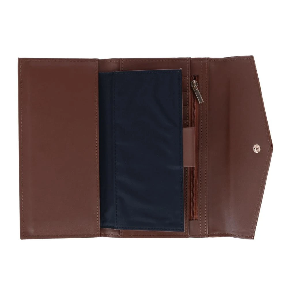Buxton Women's Tooled Leather Organizer Clutch 4
