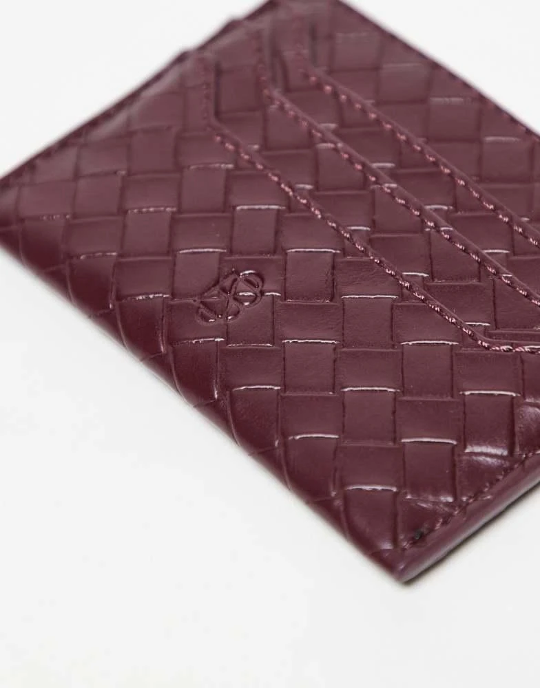 Becksondergaard Becksondergaard rallo woven card holder in burgundy 2