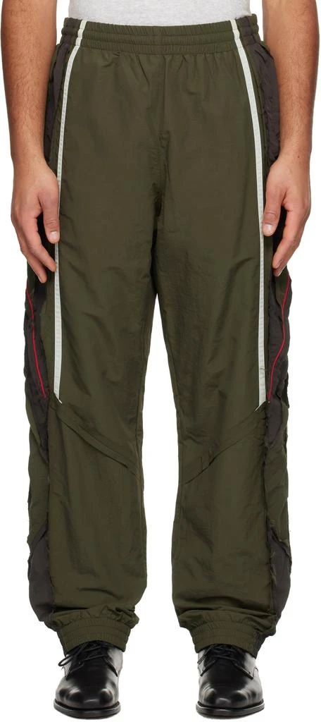 Martine Rose Khaki Layered Track Pants 1