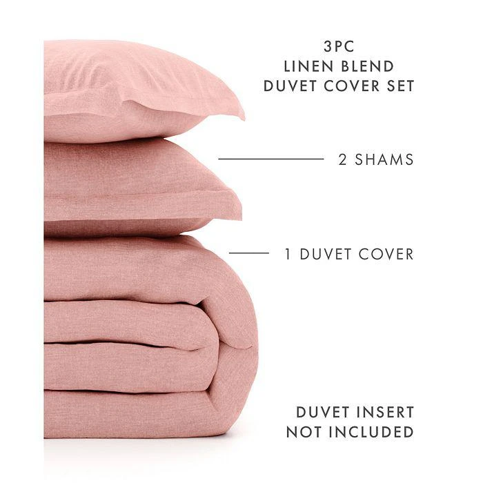 Rebecca Minkoff Soft Linen Blend Duvet Cover Set, King 3