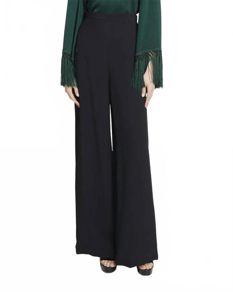 Andrew Gn Crepe Pant With Zip Pocket Detail In Black 1