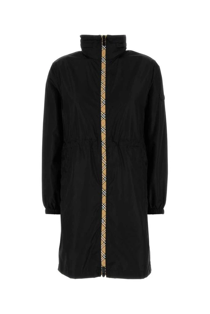 Burberry Burberry Vintage Check Trim Zipped Parka from Cettire