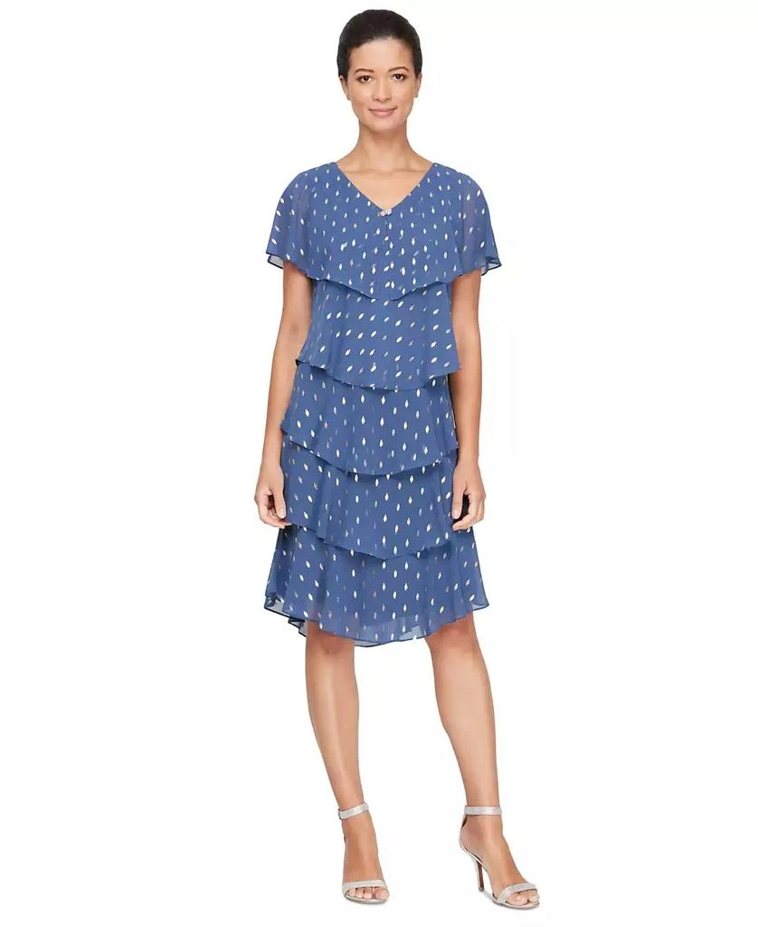 SL Fashions Polka-Dot Tiered Shift Dress 1