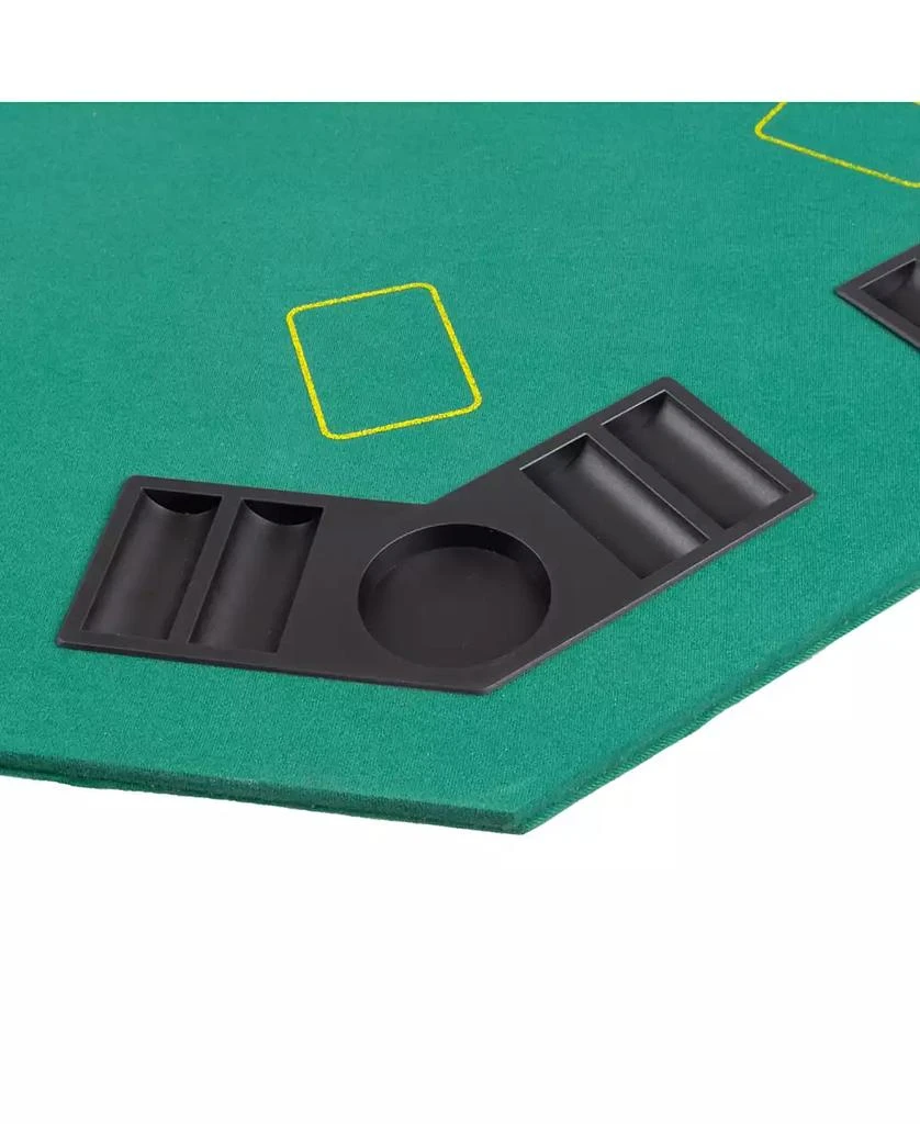 Trademark Global Trademark Poker Solid Wood 2-Fold Poker, Blackjack Tabletop 8