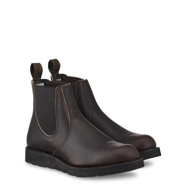 Red Wing Red Wing Classic 3191 Boots Men's US 8 Dark Brown Leather Pull On Ankle Chelsea 1