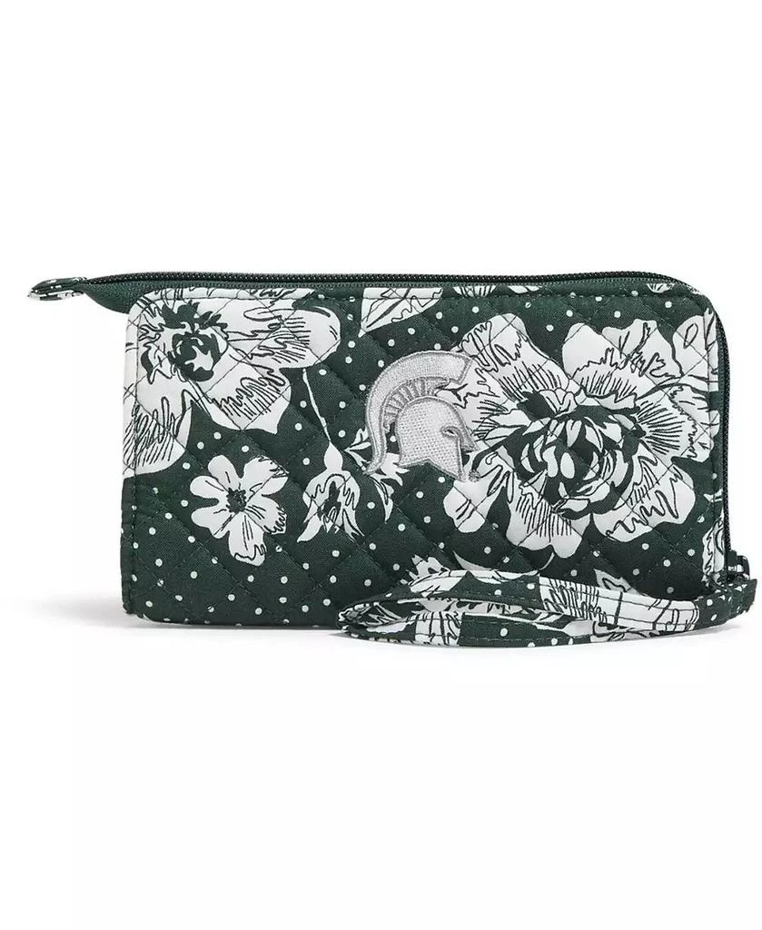 Vera Bradley Women's Michigan State Spartans Rain Garden Front-Zip Wristlet 1