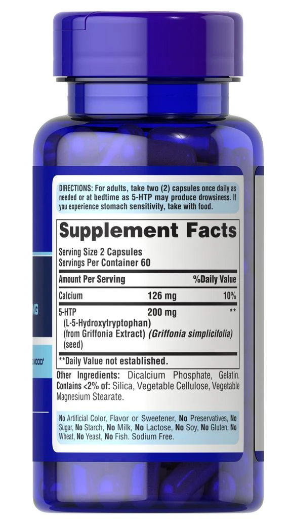 Puritan's Pride 5-HTP 100 mg (Griffonia Simplicifolia) 120 Capsules 4