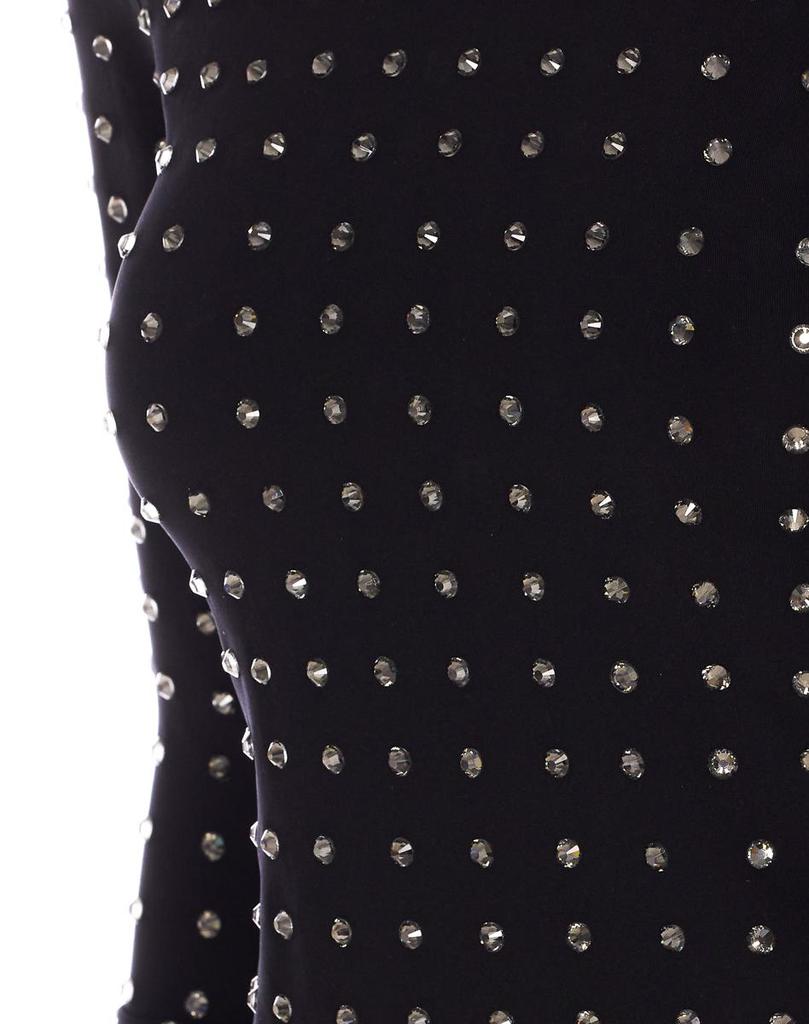 SPORTMAX NEGUS - Scuba jersey T-shirt with rhinestones T