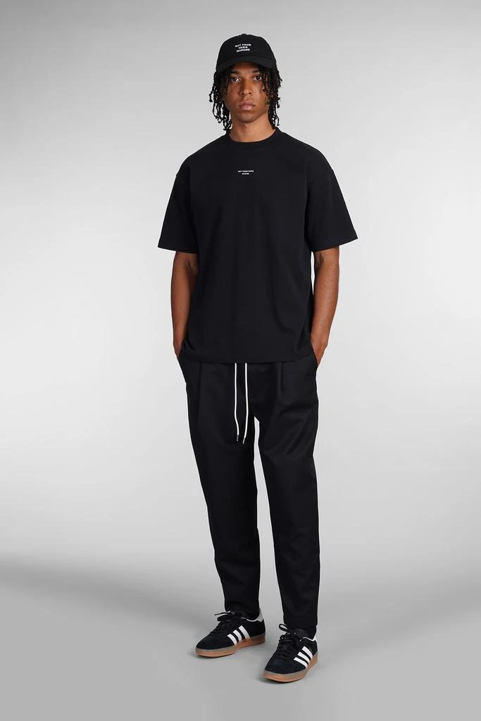 Drôle de Monsieur T-shirt In Black Cotton 2