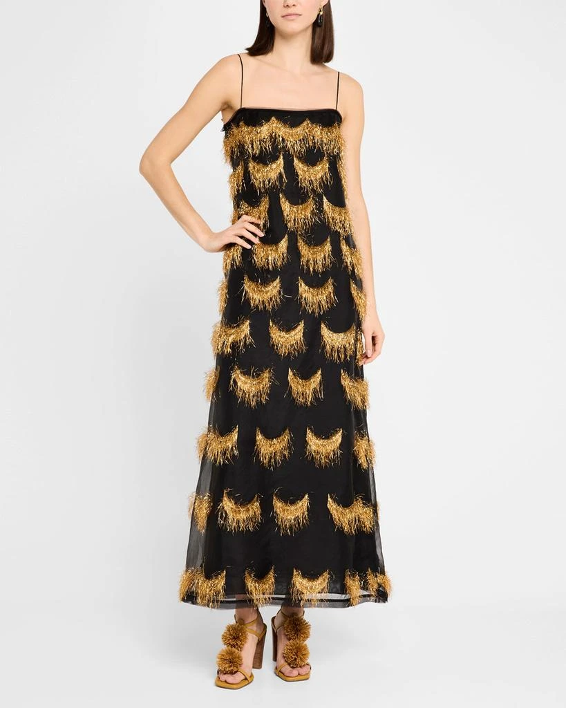 Ulla Johnson Orianne Metallic Fringe Dress 2