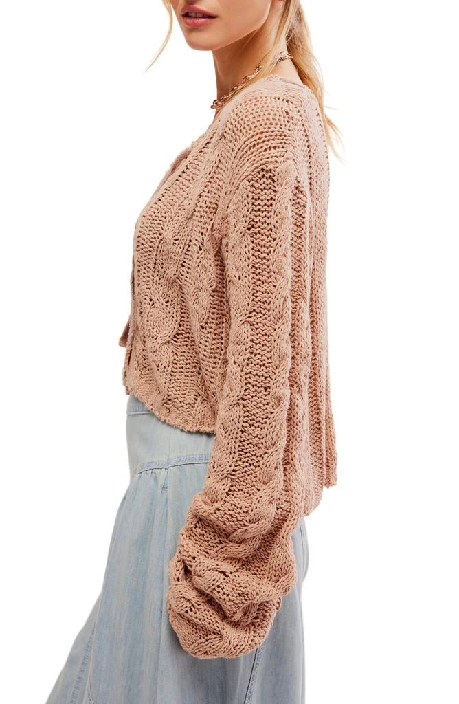 Free People Robyn Cotton Blend Crop Cardigan 6