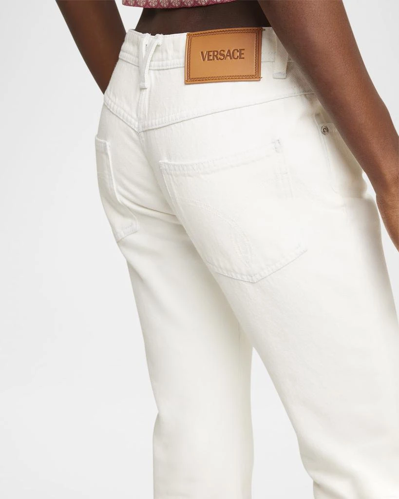 Versace Regen Extreme Bleached Denim Kickflare Ankle Pants 5