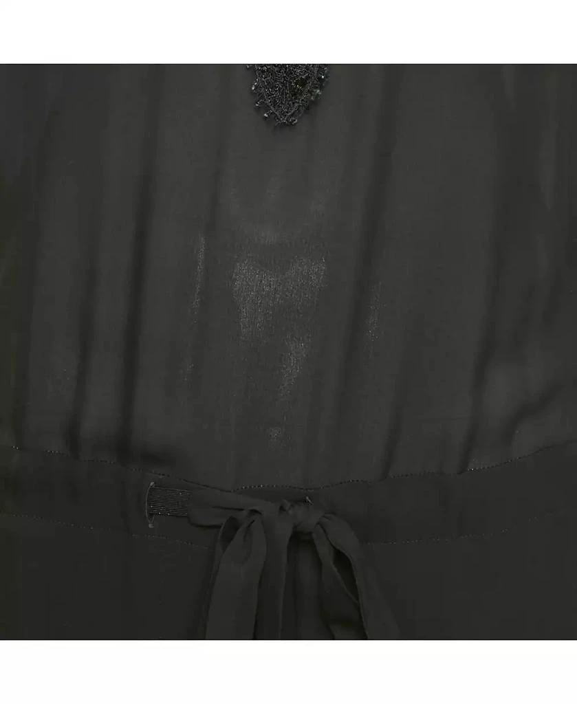 Pre-Owned Emilio Pucci Women's Black Lace Trim Silk Jumpsuit 3