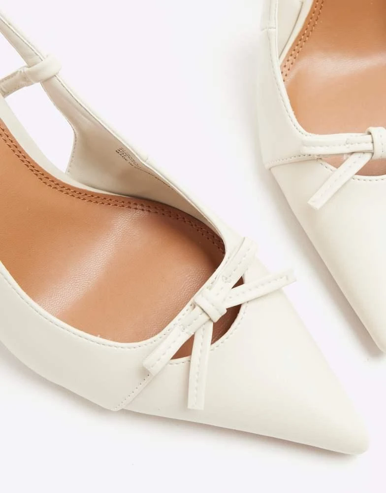 River Island River Island slingback court heel in cream 2