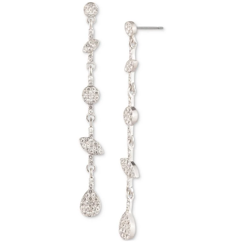 Givenchy Crystal Pavé Cluster Linear Drop Earrings 1