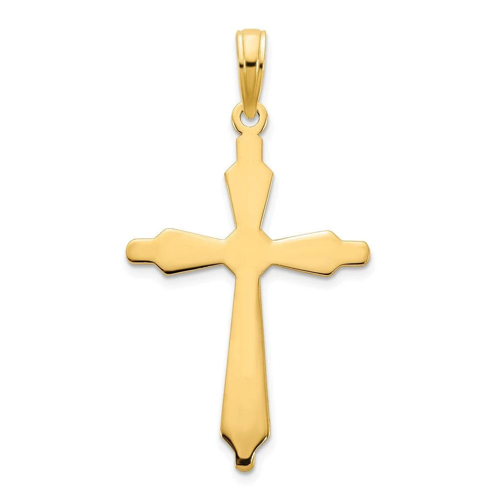 Diamond2Deal 14k Yellow Gold Fancy Cross Pendant 4