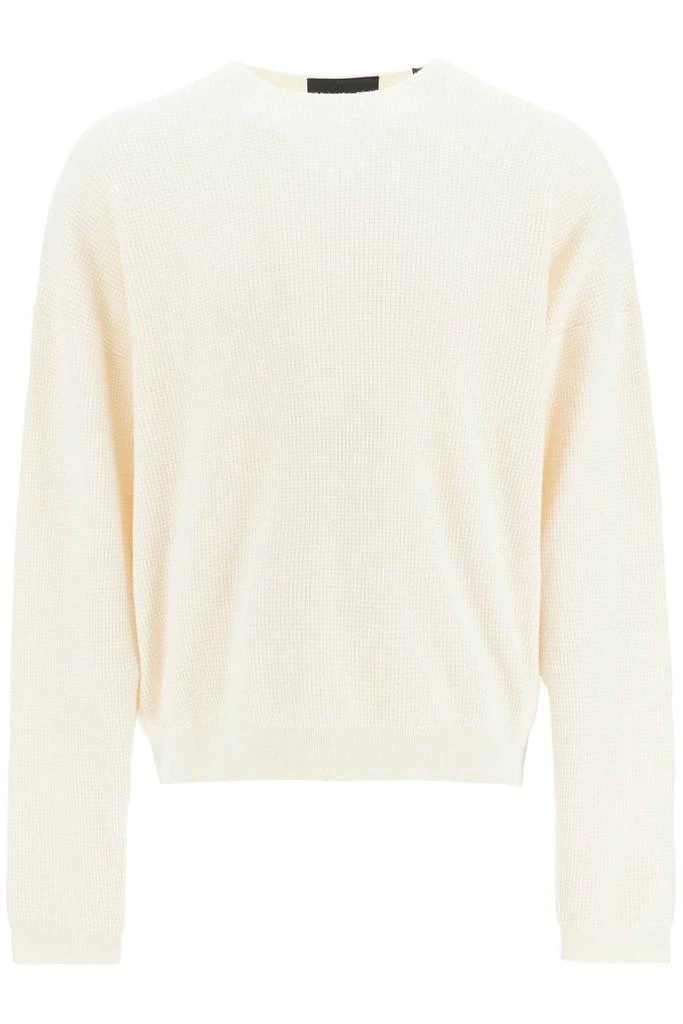 Essentials Fear Of God Essentials Waffle-Knit Drop Shoulder Crewneck Jumper 1