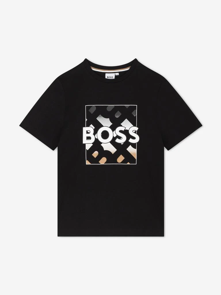Hugo Boss BOSS Boys Monogram Logo T-Shirt in Black 1