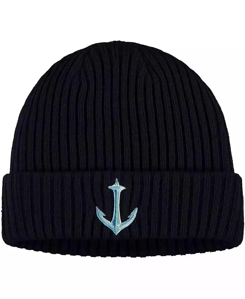 Fanatics Men's Deep Sea Navy Blue Seattle Kraken Secondary Logo Cuffed Knit Hat 1