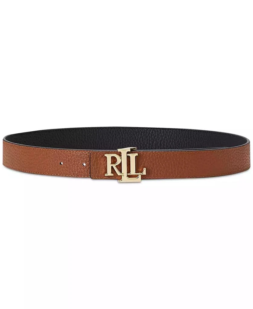 Lauren Ralph Lauren Women's Logo Reversible Pebbled Leather Belt 3