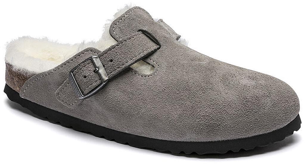 Birkenstock Boston Shearling Suede Leather Mules [Narrow] - Women's