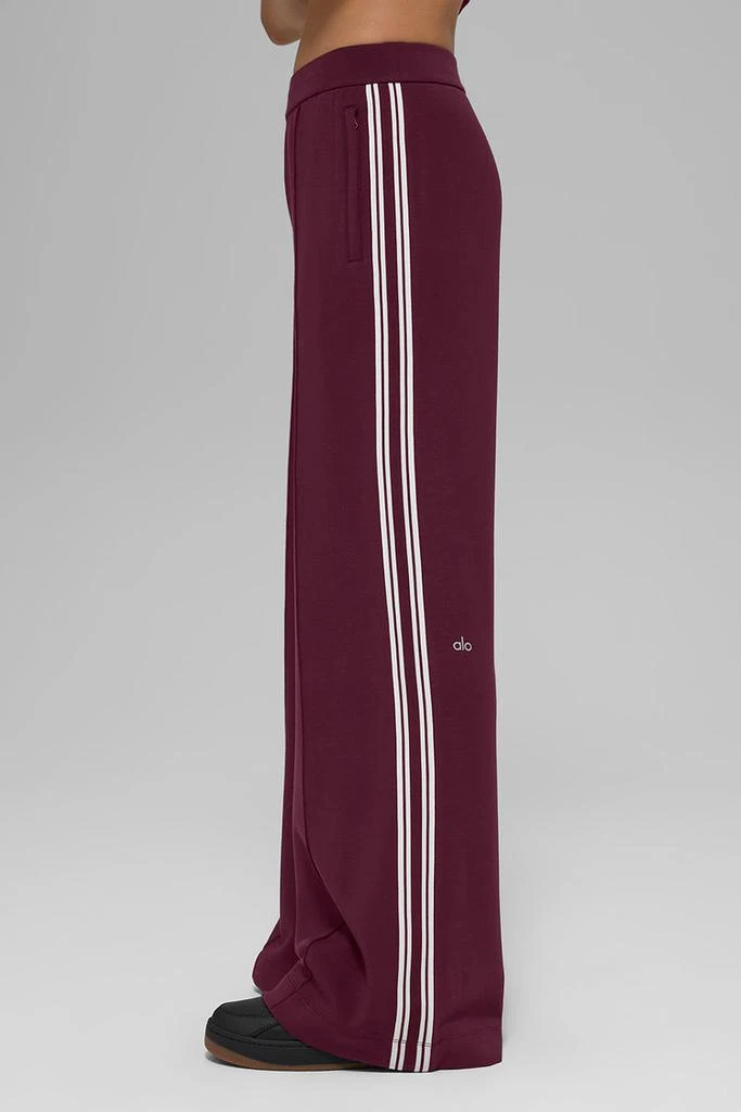 Alo Track Star Wide Leg Pant (Long) - Burgundy 4