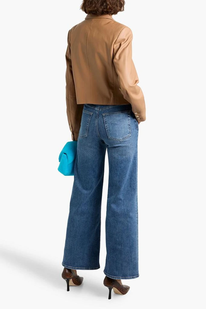 FRAME Le Slim Palazzo high-rise wide-leg jeans 3