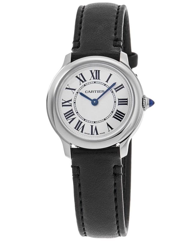 Cartier Cartier Ronde Must De Cartier 29mm Silver Dial Leather Strap Women's Watch WSRN0030