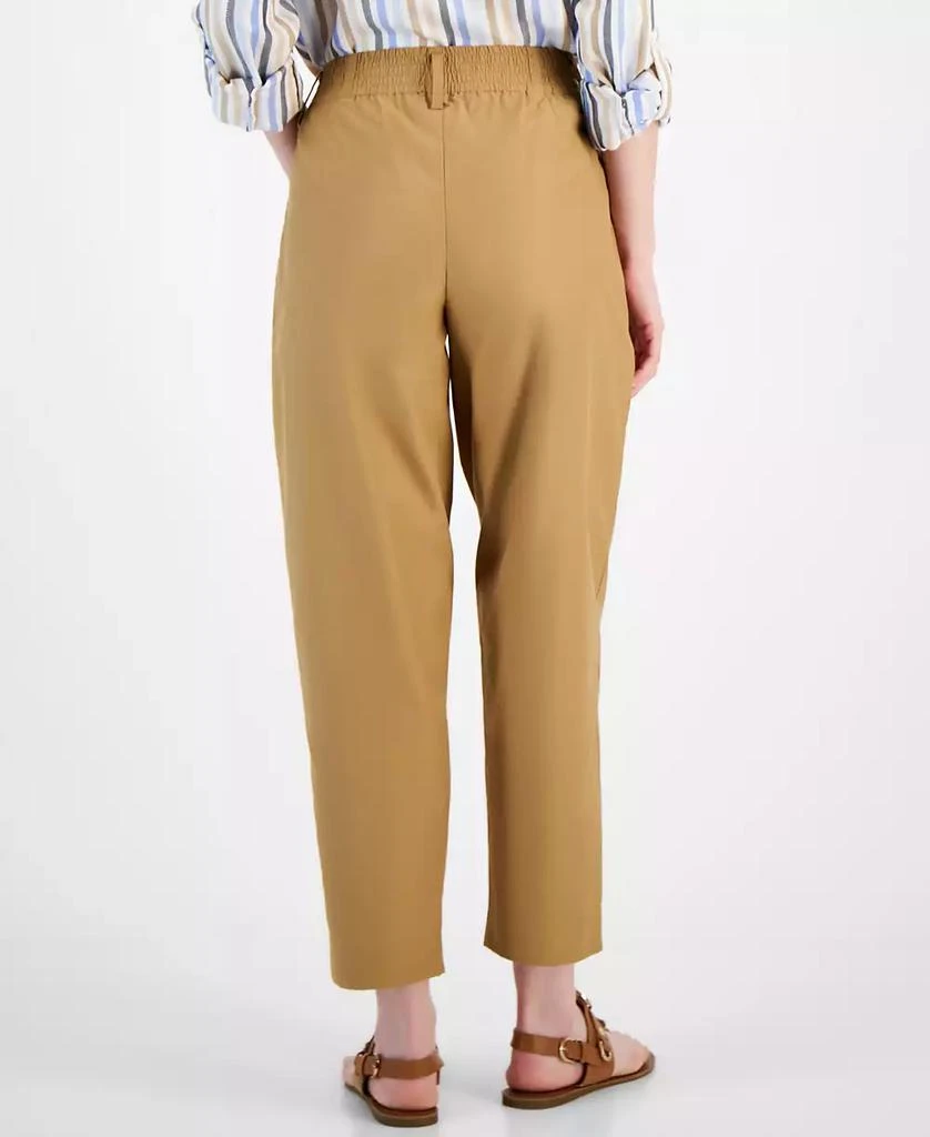 Tommy Hilfiger Women's Cotton-Blend Pleated Utility Trousers 4