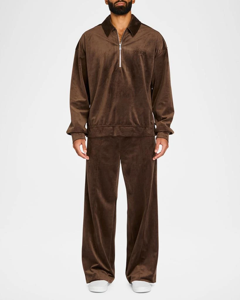 SER.O.YA Men's Charles Velvet Quarter-Zip Sweatshirt 2