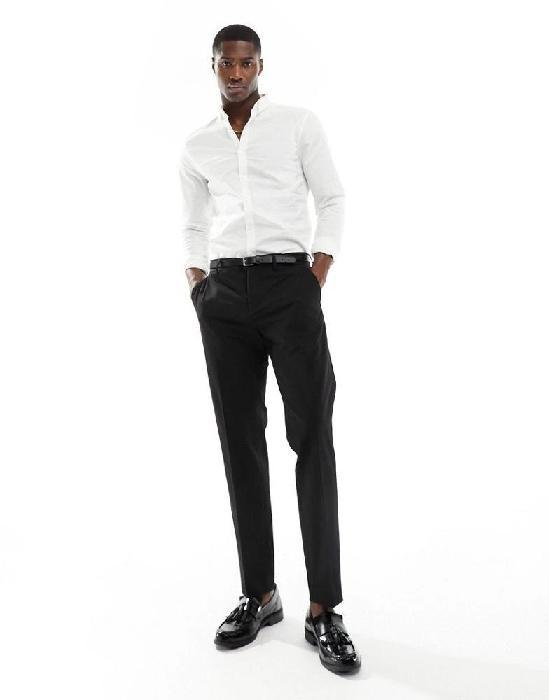 New Look New Look long sleeve muscle fit shirt in white 3