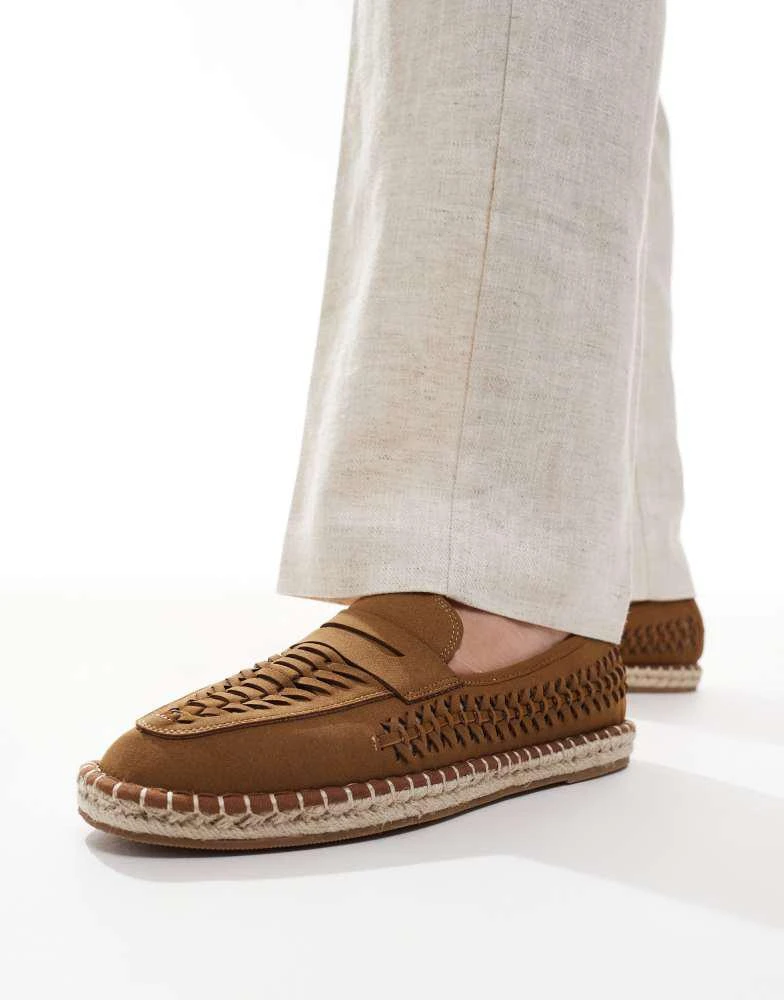 ASOS ASOS DESIGN espadrilles in tan with woven detail 1