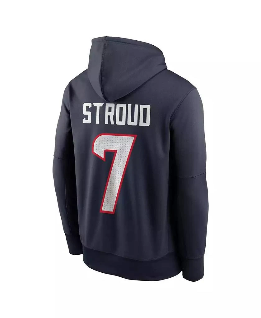 NIKE Men's C.J. Stroud Navy Houston Texans Player Name Number Performance Pullover Hoodie 3