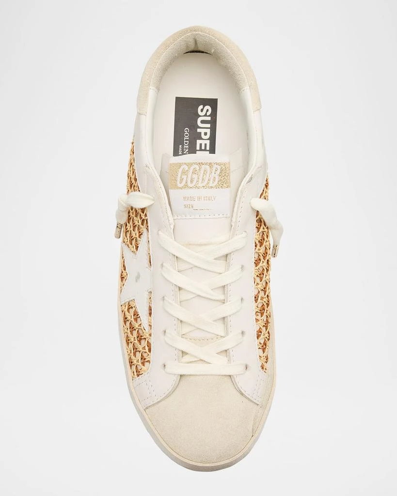 Golden Goose Superstar Raffia Net Leather Low-Top Sneakers 5