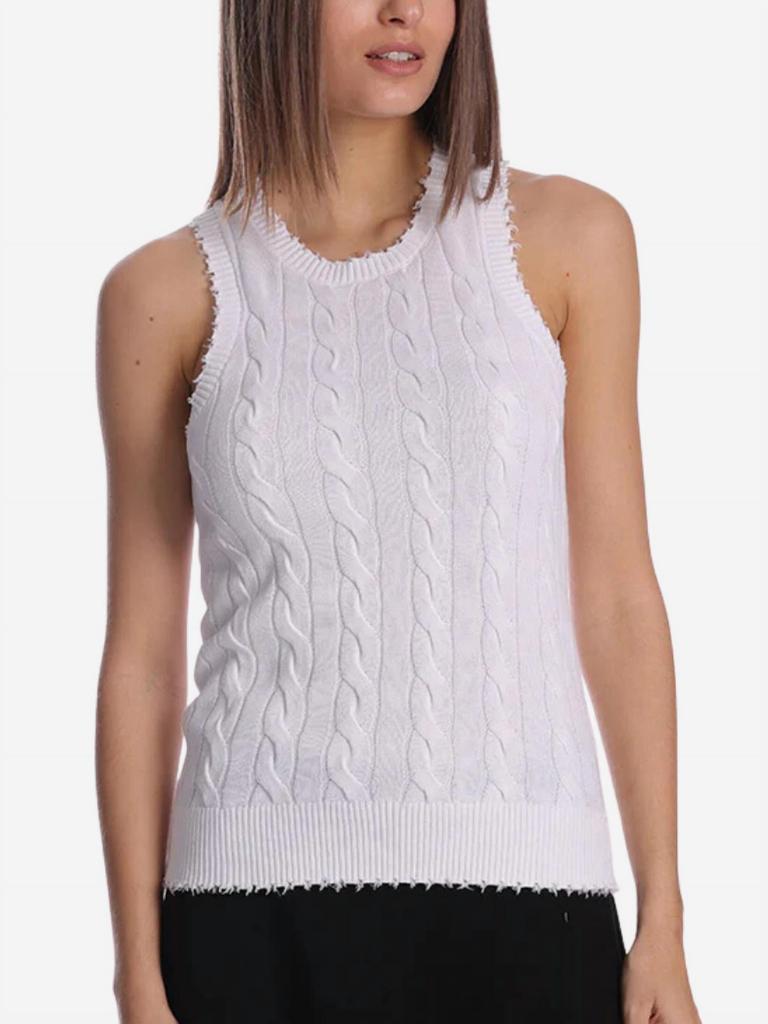 Minnie Rose Minnie Rose - Cotton Frayed Tank Top