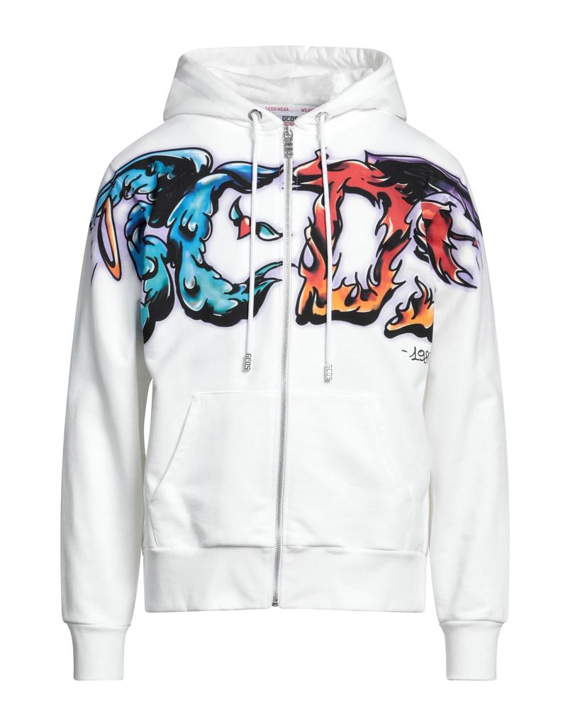 GCDS Gcds waved logo zip-up regular hoodie - Hoodies