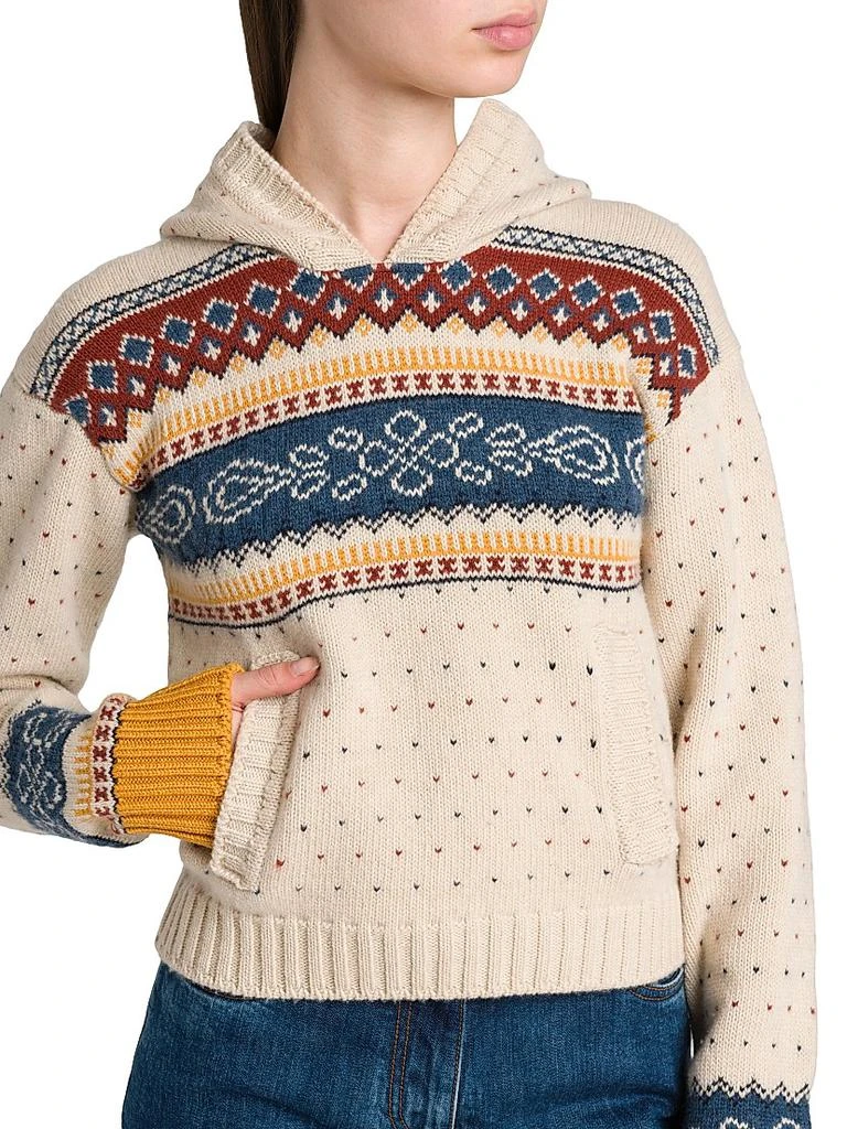 ETRO Fair Isle-Style Wool Hoodie 7
