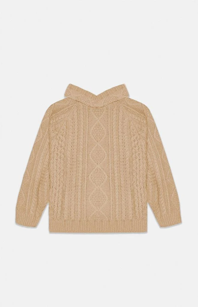 Essentials Essentials Gold Heather Cable Knit Hoodie 1