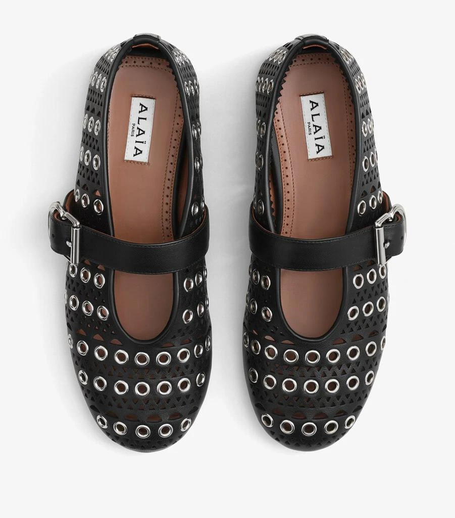 Alaïa Leather Vienne Ballet Flats 3