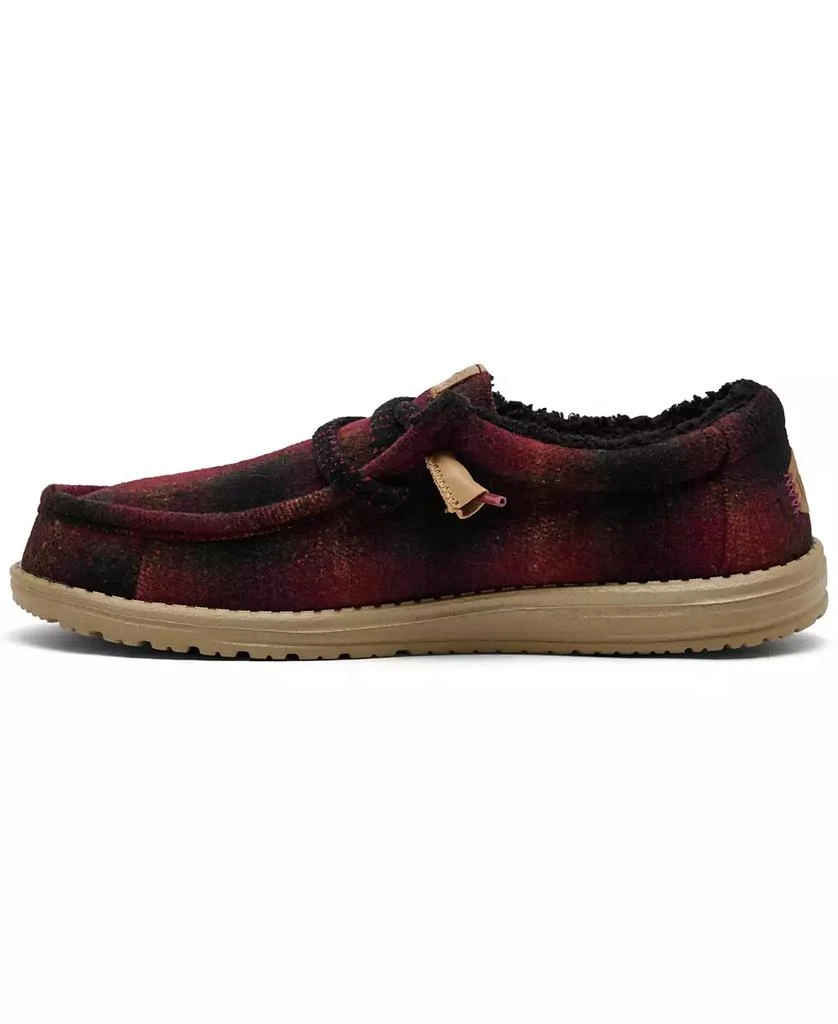 Hey Dude Men's Wally Cozy Plaid Slip-On Casual Moccasin Sneakers from Finish Line 3