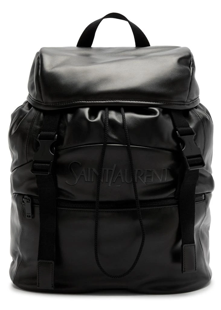 Yves Saint Laurent Logo leather backpack 1