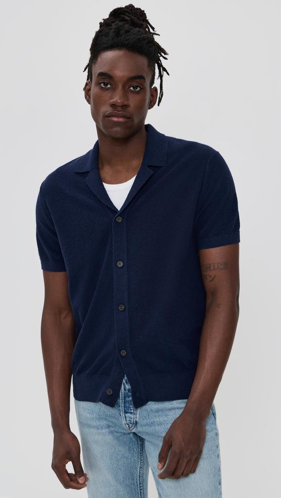Club Monaco Boucle Camp Collar Sweater
