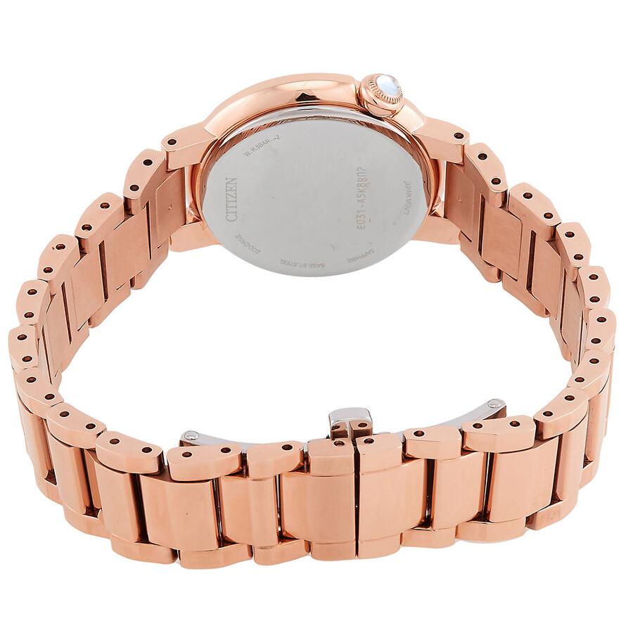 L Eco-Drive Mother of Pearl Dial Ladies Watch EM0917-81Y – On Sale