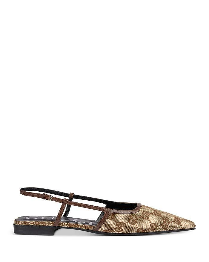 Gucci Women's GG Canvas Slingback Ballet Flats 2