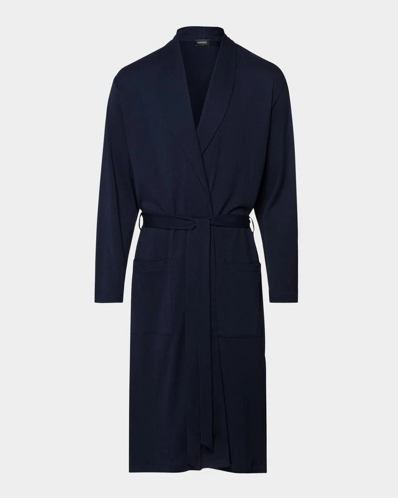 Hanro Men's Night Day Interlock Cotton Robe 1